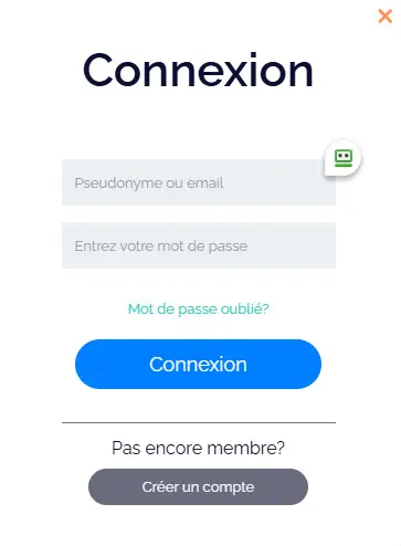 Connexion des membres du WILD TORNADO CASINO