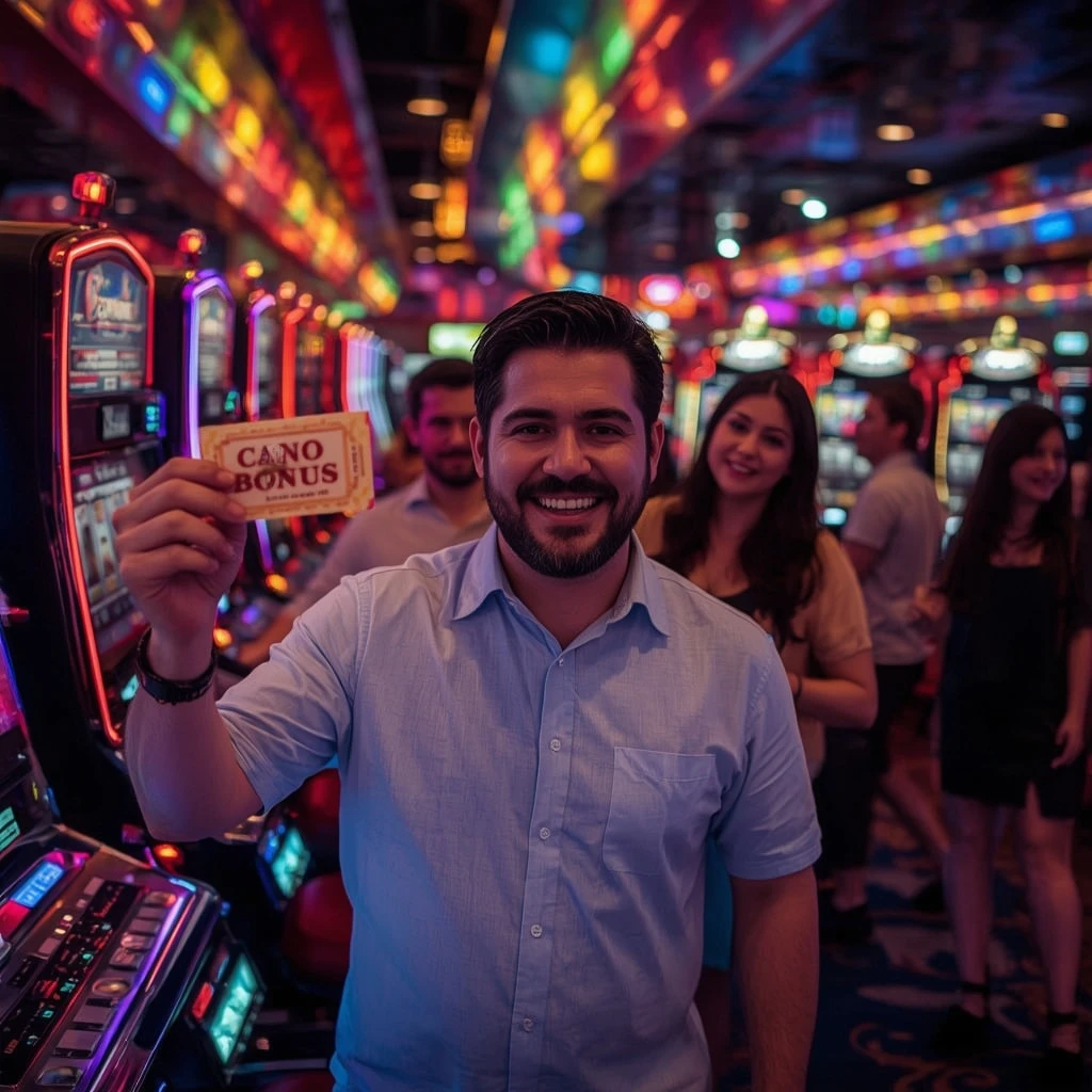 une personne tenant un bonus de WILD TORNADO CASINO