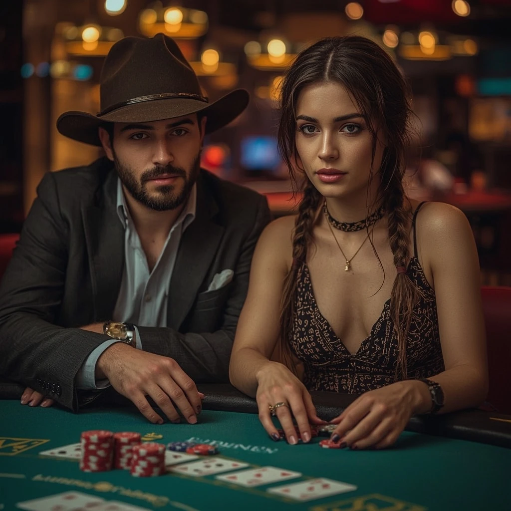 photo de deux joueurs de poker WILD TORNADO CASINO