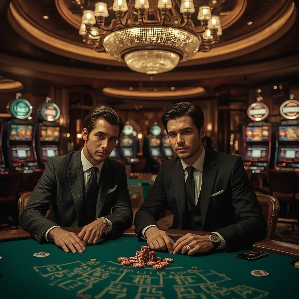 Deux joueurs de poker au Wild Tornado Casino
